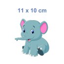 Tier Aufkleber – niedlicher Elefant Sticker, wetterfest & UV-beständig (11 x 10 cm)