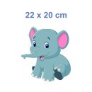 Tier Aufkleber – niedlicher Elefant Sticker, wetterfest & UV-beständig (22 x 20 cm)