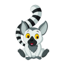 Lemur Tier Aufkleber – wetterfestes...