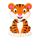 Tiger Tier Aufkleber – wetterfester Kinder-Sticker...