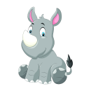 Nashorn Tier Aufkleber – wetterfester Sticker...