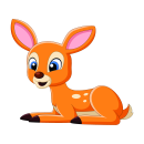 Reh Tier Aufkleber – wetterfester Cartoon-Sticker...