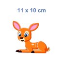 Reh Tier Aufkleber – wetterfester Cartoon-Sticker für Fenster & Auto (11 x 10 cm)