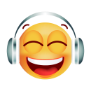 Smile Aufkleber – Lächelnd Musik hören...