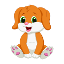 Tier Aufkleber Hund – süßer Cartoon Sticker, wetterfest & UV-beständig (11 x 9 cm)