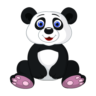 Tier Aufkleber Panda – wetterfester Cartoon-Sticker für Fenster & Auto