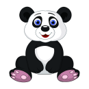 Tier Aufkleber Panda – wetterfester Cartoon-Sticker für Fenster & Auto (22 x 20 cm)