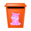 Nilpferd Tier Aufkleber – rosa Hippo Sticker für Fenster, Auto & mehr