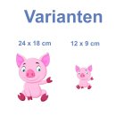 Tier Aufkleber – lustiges Schweinchen, wetterfest...