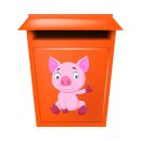 Tier Aufkleber – lustiges Schweinchen, wetterfest & UV-beständig
