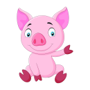 Tier Aufkleber – lustiges Schweinchen, wetterfest...