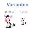 Tier Aufkleber – niedlicher Kuh Sticker, wetterfest...