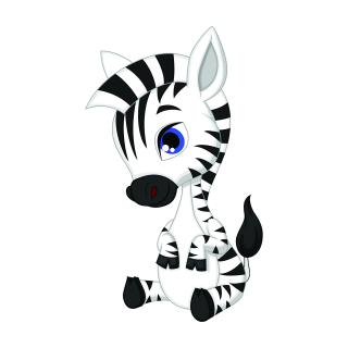 Zebra Tier Aufkleber – wetterfester Sticker für Auto, Fenster & mehr (26 x 16 cm)