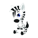 Zebra Tier Aufkleber – wetterfester Sticker für Auto, Fenster & mehr (26 x 16 cm)