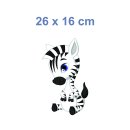 Zebra Tier Aufkleber – wetterfester Sticker für Auto, Fenster & mehr (26 x 16 cm)