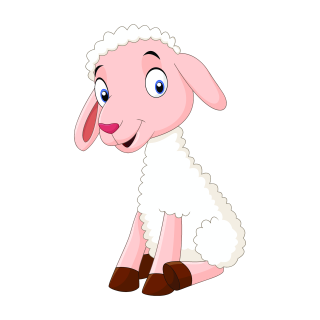 Tier Aufkleber – Lustiges Schaf Sticker, wetterfest & UV-beständig