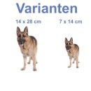 Aufkleber Deutscher Schäferhund wasserfest Familie Aufkleber Polizei Welpe Tier Sticker Deko Autoaufkleber
