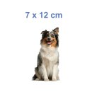 Tier Aufkleber – Australian Shepherd Hund wetterfest & UV-beständig (7 x 12 cm)
