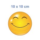 Smile Aufkleber – Lächelndes Gesicht mit geschlossenen Augen (10 x 10 cm)