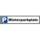 Mieterparkplatz Parkplatzschild 52x11cm