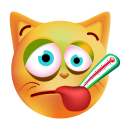 Smile Aufkleber – Lustige kranke Katze Sticker...