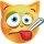 Aufkleber lustig Katze krank mit Fieberthermometer wetterfest Autoaufkleber Wohnmobil Mülltonnenaufkleber Wohnwagen