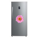 Rosa-gelbe Zinnie Aufkleber – wetterfester Blumenschmuck