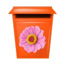 Rosa-gelbe Zinnie Aufkleber – wetterfester Blumenschmuck (10 x 10 cm)