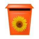 Gelbe Sonnenblume Aufkleber – Wetterfester Blumenschmuck für Fenster & Co. (10  x 10 cm)