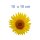 Gelbe Sonnenblume Aufkleber – Wetterfester Blumenschmuck für Fenster & Co. (10  x 10 cm)