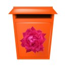 Rote Rose Aufkleber – Wetterfester Blumensticker für Fenster & Auto