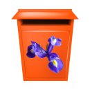 Blaue Schwertlilie Aufkleber – Elegante Blumensticker für jede Oberfläche