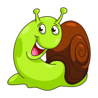 Schnecke Aufkleber – lustiger Tier-Sticker für Auto, Fenster & Co. (10 x 10 cm)