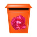 Rote Rose Aufkleber – Wetterfester Blumenschmuck für Auto und Fenster