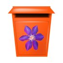 Lila Klemitas Aufkleber – Wetterfester Blüten-Sticker in Zwei Größen