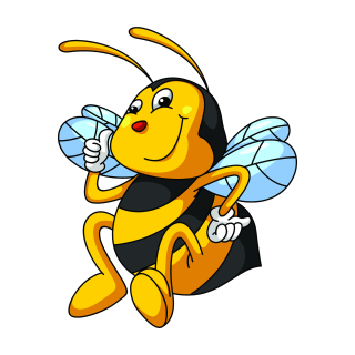 Bienen Aufkleber – lustiger Tier-Sticker für Auto, Fenster & Co.