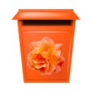 Orange Rose Aufkleber – wetterfeste Blüten-Deko für Fenster & mehr (10 x 10 cm)