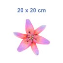 Violette Lilie Aufkleber – Wetterfester Blumensticker in Zwei Größen (20 x 20 cm)