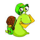 Lustiger Schnecken Aufkleber – Fun Sticker für...