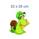 Lustiger Schnecken Aufkleber – Fun Sticker für Auto, Motorrad & Co. (22 x 20 cm)