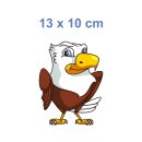 Adler Aufkleber – lustiger Tier-Sticker für Auto, Fenster & mehr (13 x 10 cm)
