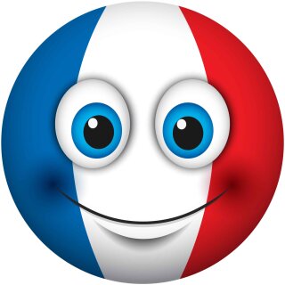 Aufkleber - Frankreich - Sticker wetterfest Autoaufkleber Fußball Sticker Wohnmobil Fanartikel Mülltonnenaufkleber Wohnwagen Smile Coole Set Car lustige