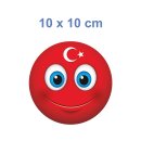 Türkei Aufkleber – Wetterfester Sticker für Innen- und Außenbereich (10 x 10 cm)