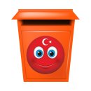 Türkei Aufkleber – Wetterfester Sticker für Innen- und Außenbereich (10 x 10 cm)