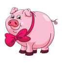 Schwein Glücksbringer Aufkleber – lustiger Fun...