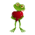 Tier Aufkleber Frosch mit Herz – wetterfester Sticker von Kleberio