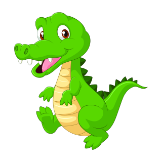 Krokodil Aufkleber – lustiger Tier Sticker, wetterfest & UV-beständig 20 x 20 cm