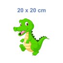 Krokodil Aufkleber – lustiger Tier Sticker, wetterfest & UV-beständig 20 x 20 cm