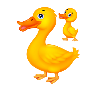 Tier Aufkleber – niedlicher Enten Sticker, wetterfest & UV-beständig