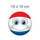 Niederlande Smile Aufkleber – Wetterfester Sticker für Innen und Außen (10 x 10 cm)